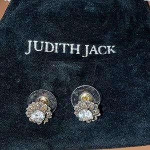 Judith Jack Crystal and silver Floral Earrings and necklace set